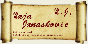 Maja Janašković vizit kartica